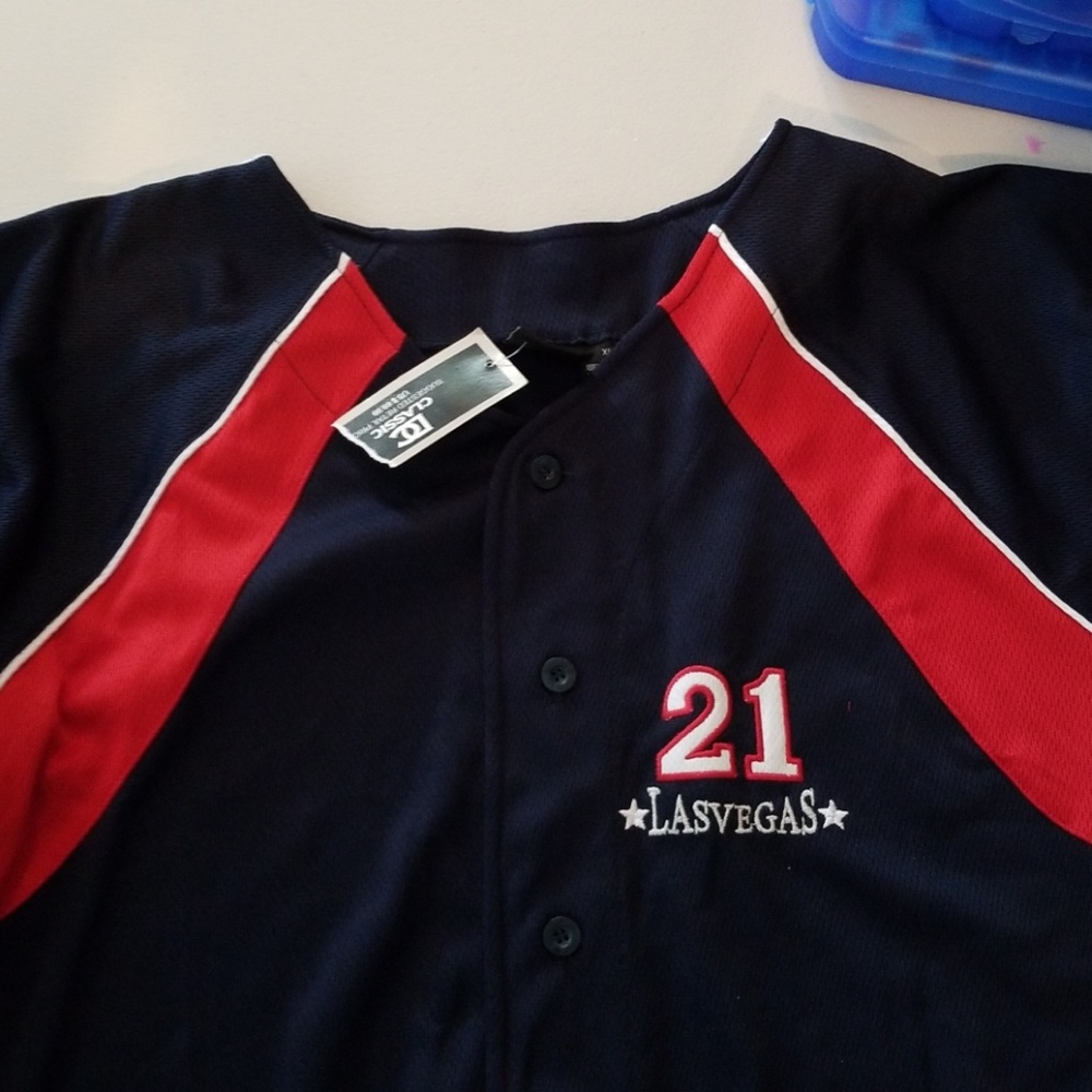 Red white blue dc classic baseball jersey las vega